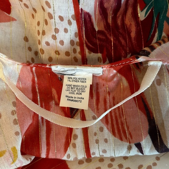 Women’s OS floral lightweight shrug polyester fabric with side sliths bohemian - Picture 6 of 6